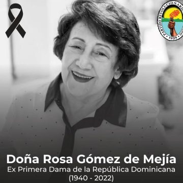 PRD lamenta profundamente el fallecimiento de doña Rosa Gómez de Mejía