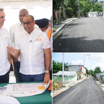 Luis Abinader y MOPC inician plan de asfaltado de calles en Los Alcarrizos y Pedro Brand; inversión supera los RD$ 200 millones