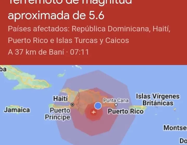 Fuerte sismo sacude capital dominicana
