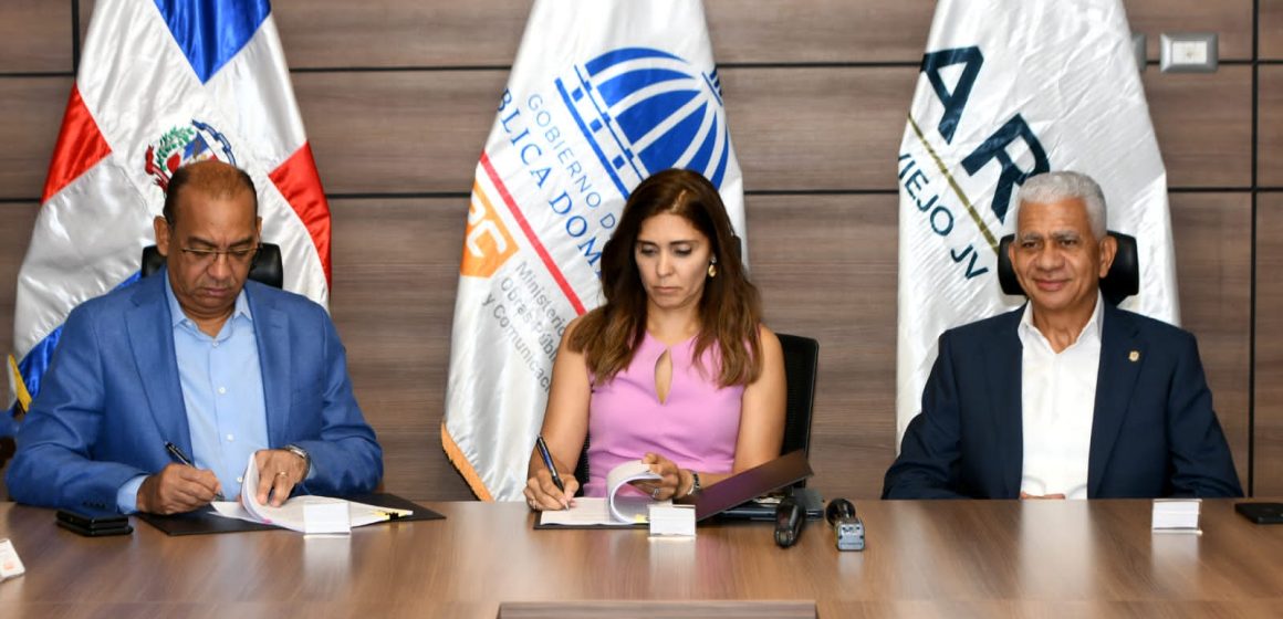MOPC y empresa minera Pueblo Viejo suscriben convenio para diseño de circunvalación Piedra Blanca-El Copey