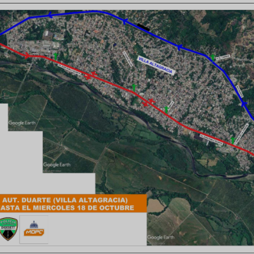 MOPC desviará el tránsito por Villa Altagracia, desde este miércoles