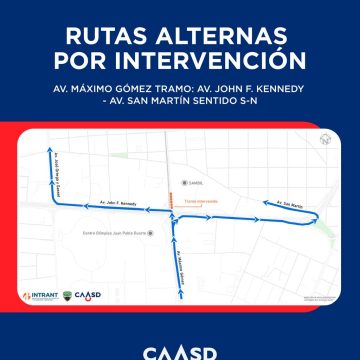 CAASD interviene línea de distribución en Máximo Gómez esquina Kennedy para optimizar el servicio de agua