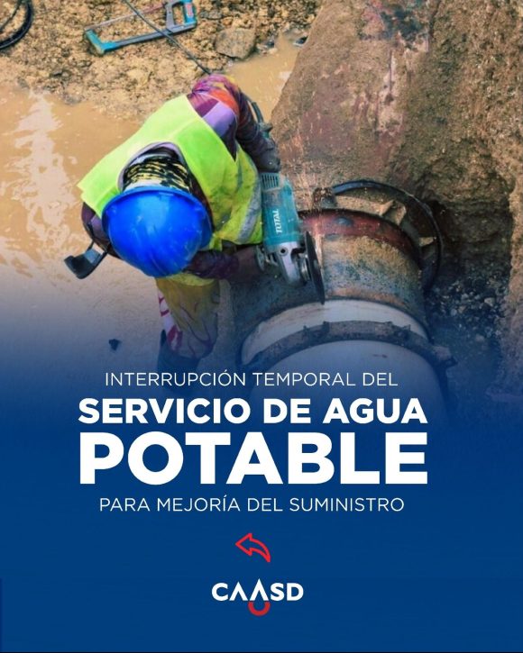 CAASD anuncia trabajos de mantenimiento en acueducto Barrera de Salinidad que limitará el servicio de agua y energía en SDE