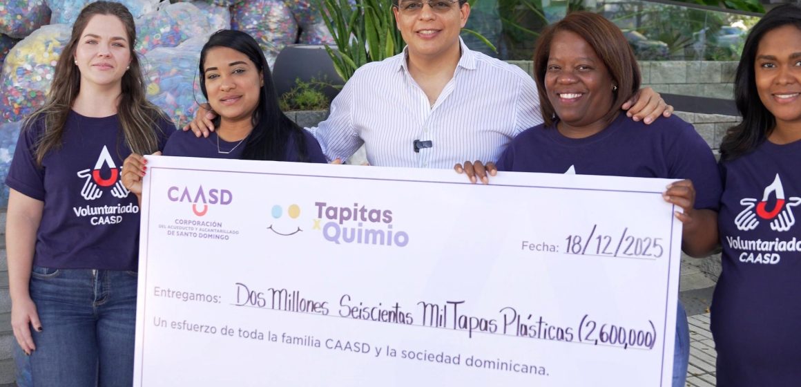 CAASD recolecta 2.6 millones de tapitas para apoyar tratamientos de quimioterapia infantil