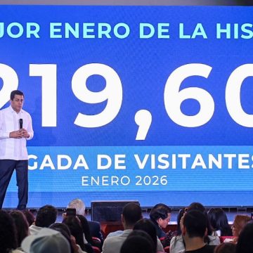 Turismo arranca con buen pie en el 2026 con la llegada de 1,219,606 visitantes en enero.