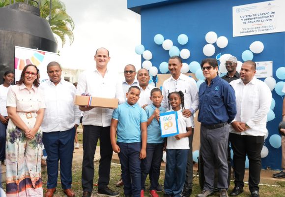 INABIE y la FAO inauguran cocinas, huertos escolares y sistemas de agua en Monte Plata para fortalecer el Programa de Alimentación Escolar