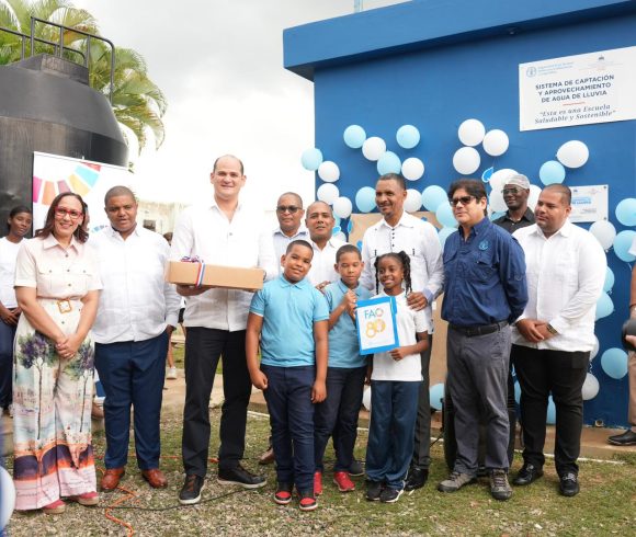 INABIE y la FAO inauguran cocinas, huertos escolares y sistemas de agua en Monte Plata para fortalecer el Programa de Alimentación Escolar