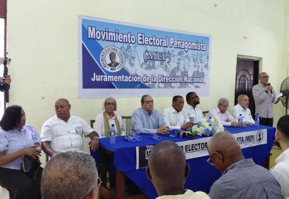 Movimiento Electoral Peñagomista (MEP) juramenta su Dirección Nacional y elige a Fiquito Vásquez como presidente